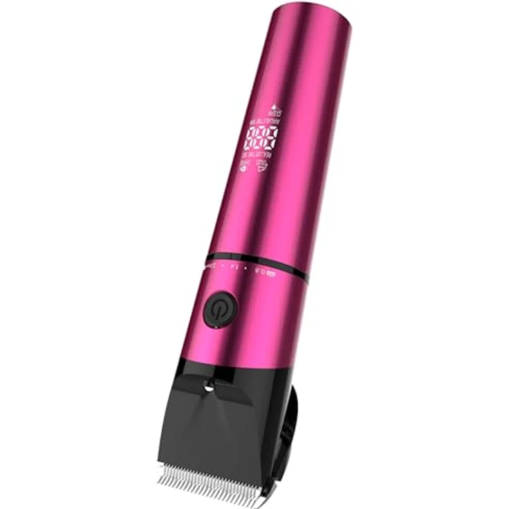 CLIPSTER Akkuschermaschine DeloX, kabellos mit 4 Aufsteckkämmen, pink – Bild 2