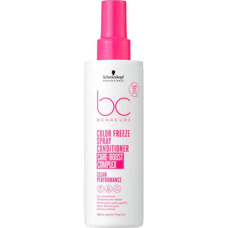 Schwarzkopf Professional BC Bonacure COLOR FREEZE Spray Conditioner, 200 ml, Leave-in mit Hitzeschutz für coloriertes Haar, pH 4.5, vegan