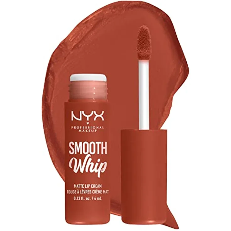NYX Professional Makeup Smooth Whip Matte Lip Cream, pflegender Lippenstift mit hoher Pigmentierung und Shea- sowie Kakaobutter, 4 ml, Farbe FAUX FUR