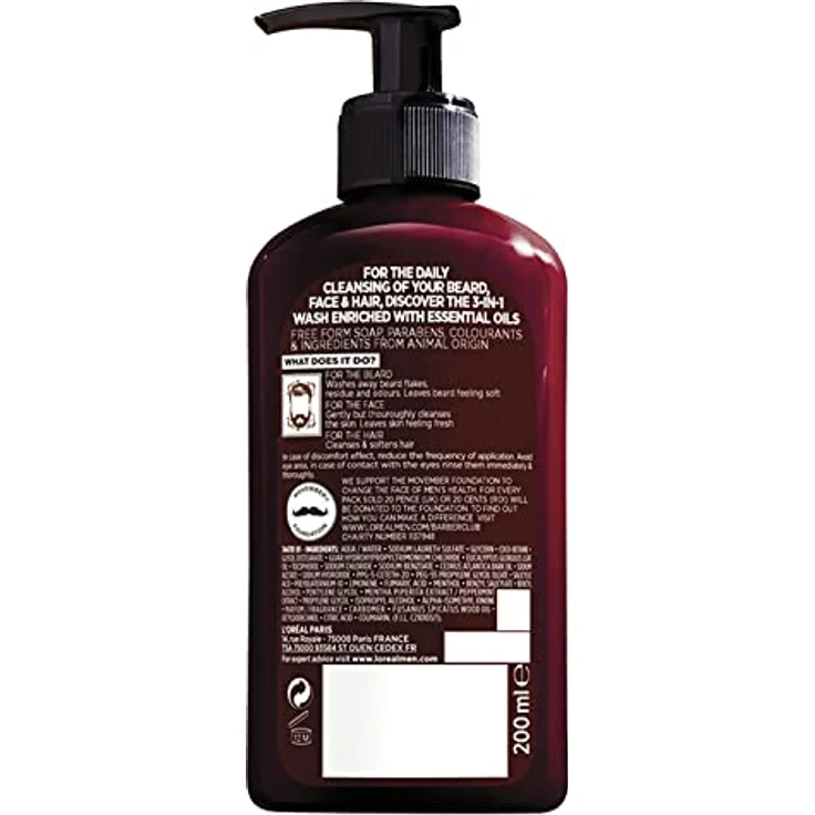 L'Oreal Paris Men Expert Barber Club 200ml Shampoo for Men – Bild 6