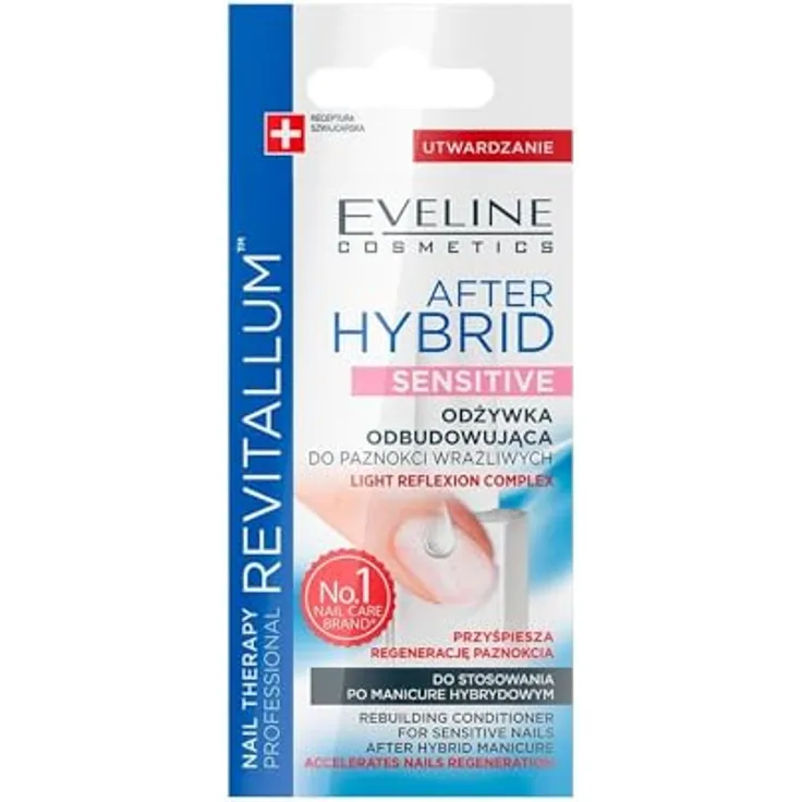 EVELINE COSMETICS Nail Therapy Professional - After Hybrid Revitalum Nagelhärter Conditioner, Intensive Pflege für beschädigte Nägel, 12ml, mit natürlichen Nährstoffen und Schutzbarriere