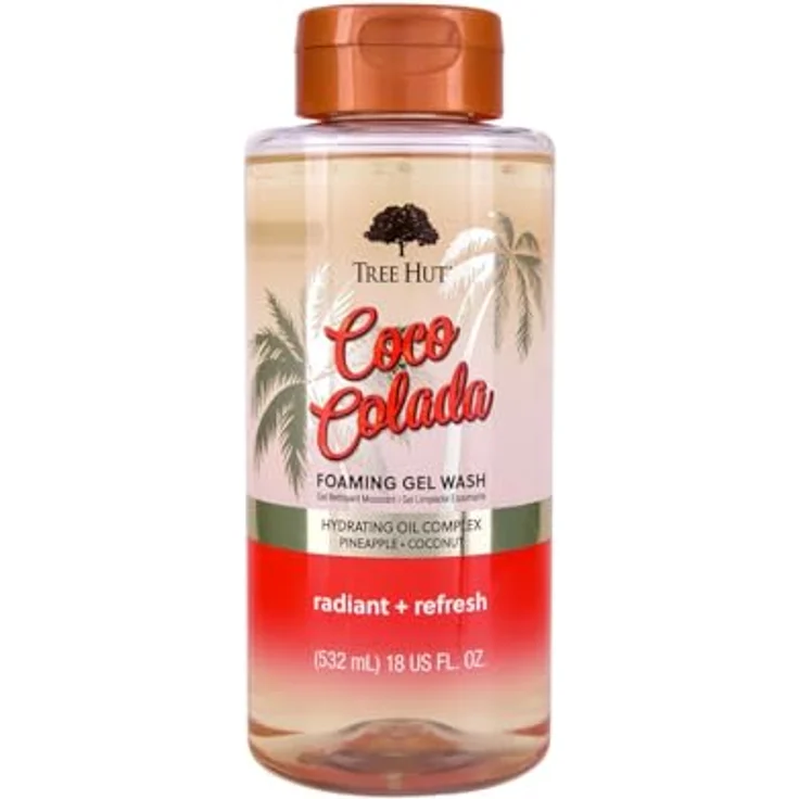 Tree Hut Coco Colada Foaming Gel Wash, schaumiges Duschgel 532 ml, feuchtigkeitsspendend mit Kokosnussöl und Sheabutter – Bild 1