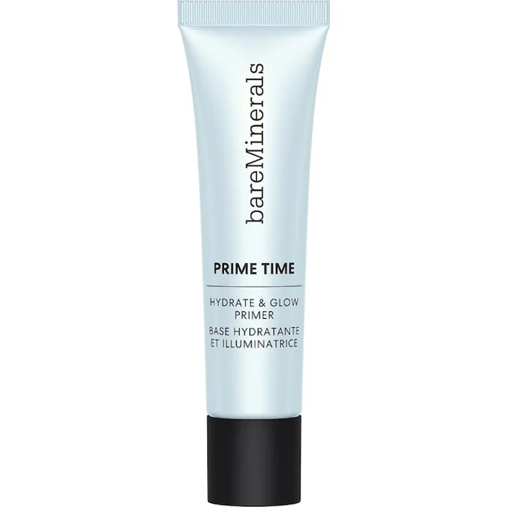 bareMinerals Prime Time Hydrate & Glow Primer, ultraleichtes Serum mit intensiver Feuchtigkeitsversorgung und mineralischen Pigmenten, 30 ml BLANC