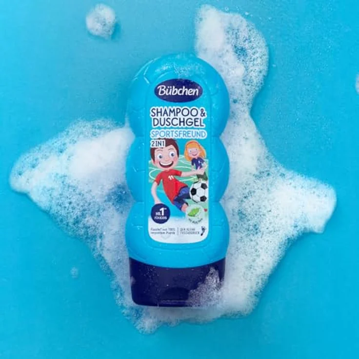 Bübchen Kids Sport´n Fun Shampoo & Duschgel 2 in 1, 230 ml, pflegend und feuchtigkeitsspendend für empfindliche Kinderhaut – Bild 3