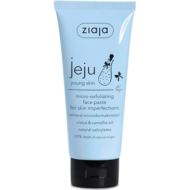 Ziaja Jeju Pasta Microexfoliante Facial - 75 ml, sanfte Gesichtsreinigung mit biologisch abbaubaren Peelingsubstanzen – Bild 2