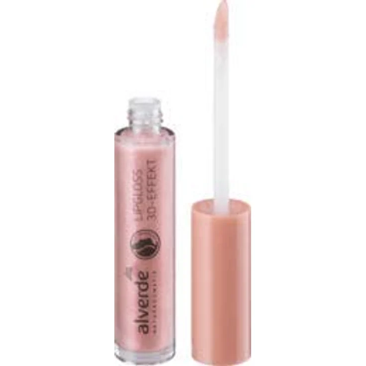 alverde NATURKOSMETIK Lipgloss 3D Effekt 02 Pink Crush, 5 ml – Bild 2