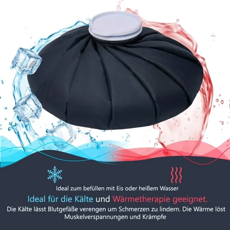 IEA Medical Wärme- & Eisbeutel 28 cm – wiederverwendbar, flexibel, für Kälte- & Wärmetherapie, ideal bei Schmerzen, Blau – Bild 3