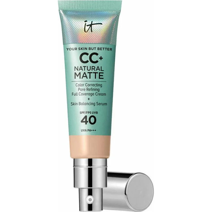 It Cosmetics CC Natural Matte Cream Makeup, Foundation mit SPF 40, Farbe Fair Light, 32ml