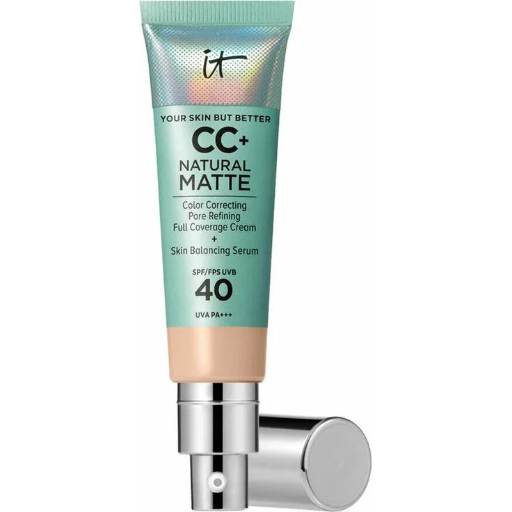 It Cosmetics CC Natural Matte Cream Makeup, Foundation mit SPF 40, Farbe Fair Light, 32ml