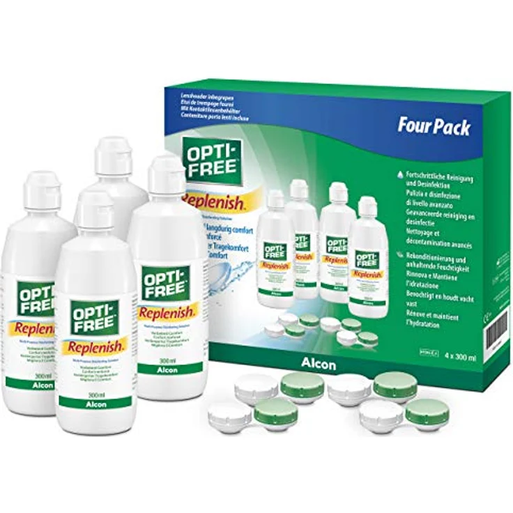 Opti-Free Replenish Kontaktlinsen-Pflegemittel, Systempack, 4 x 300 ml - Preisvergleich – Bild 3