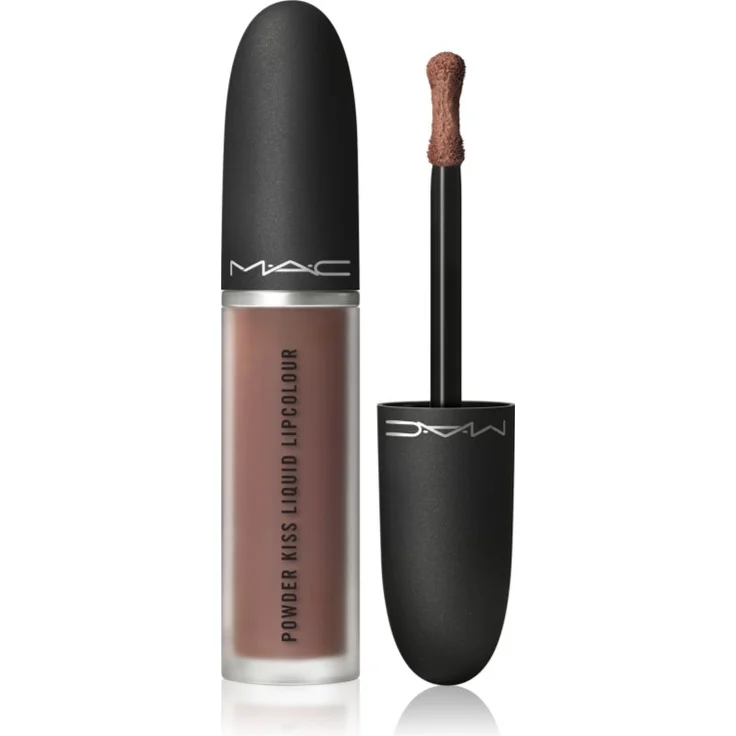 MAC Cosmetics Powder Kiss Liquid Lipcolour Matter, Flüssig-Lippenstift mit hoher Pigmentierung, Farbe Buffiest, 5 ml