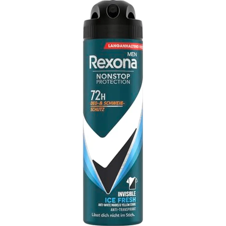 Rexona Men Nonstop Protection Deospray Anti-Transpirant Invisible Ice, 150 ml, 72h Schutz vor Schweiß und Geruch, eiskalter Duft mit Zitrusnoten – Bild 1