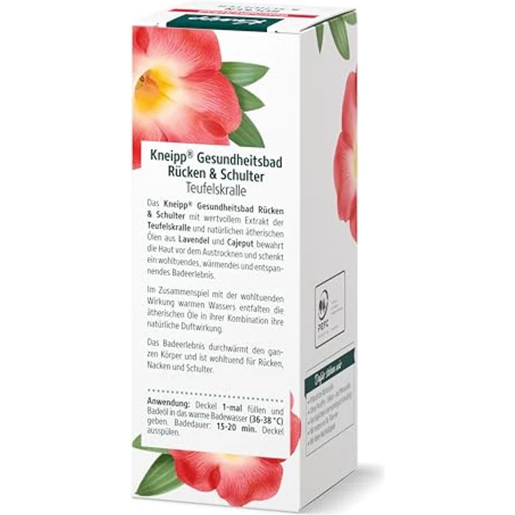 Kneipp Gesundheitsbad Rücken & Schulter, mit Teufelskralle, wohltuend, wärmend, entspannend, 100ml – Bild 2