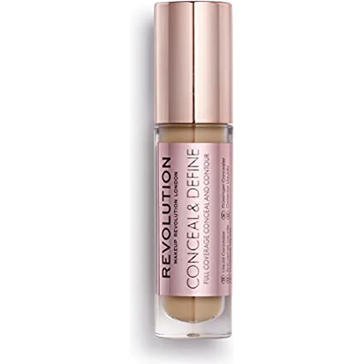 Makeup Revolution Conceal & Define Abdeckstift, voll deckend für mittlere bis helle Hauttöne, C11, 4ml, vegan und langanhaltend – Bild 1