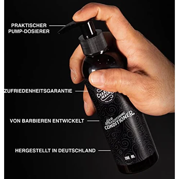 Charlemagne Conditioner Spülung für Männer - 200 ml, Mediterranean Breeze Duft - Silikonfrei, Anti-Frizz & Anti-Haarbruch - Tägliche Herren Haarpflege & Styling – Bild 2