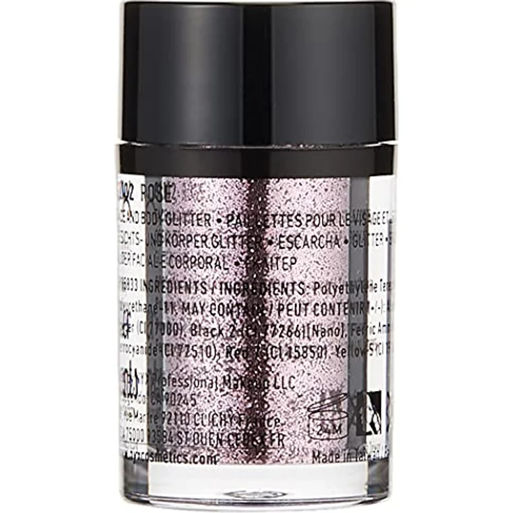 NYX Professional Makeup Face & Body Glitter Brillants Glitter für Körper und Gesicht, Farbton 02 Rose, 2,5 g, glänzender Lidschatten mit intensiver Pigmentierung – Bild 2