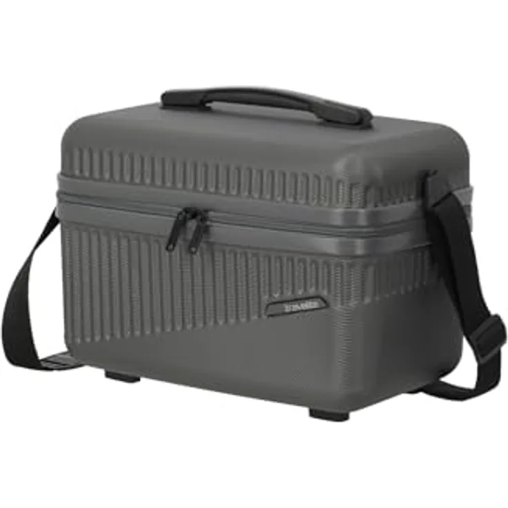 Travelite Beautycase Hartschale Handgepäck, Bali, Kosmetikkoffer mit Organizer- und Aufsteckfunktion, 36 cm, 17 Liter, Anthrazit