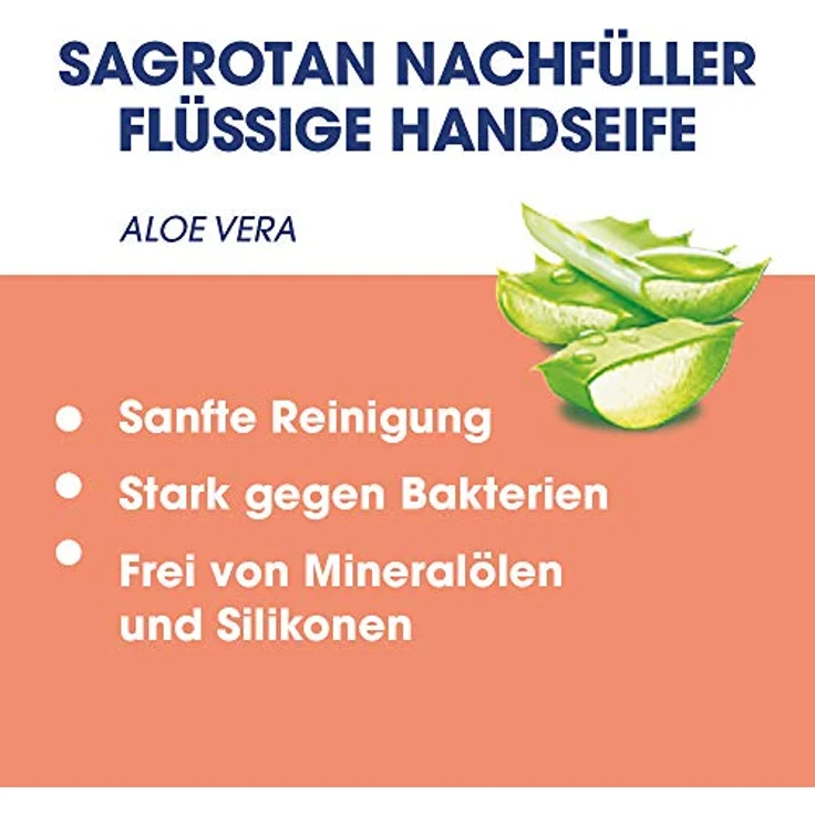 Sagrotan Handseife Aloe Vera Nachfüllbeutel, Flüssige Handseife, 1er Pack (1 x 500 ml) – Bild 3