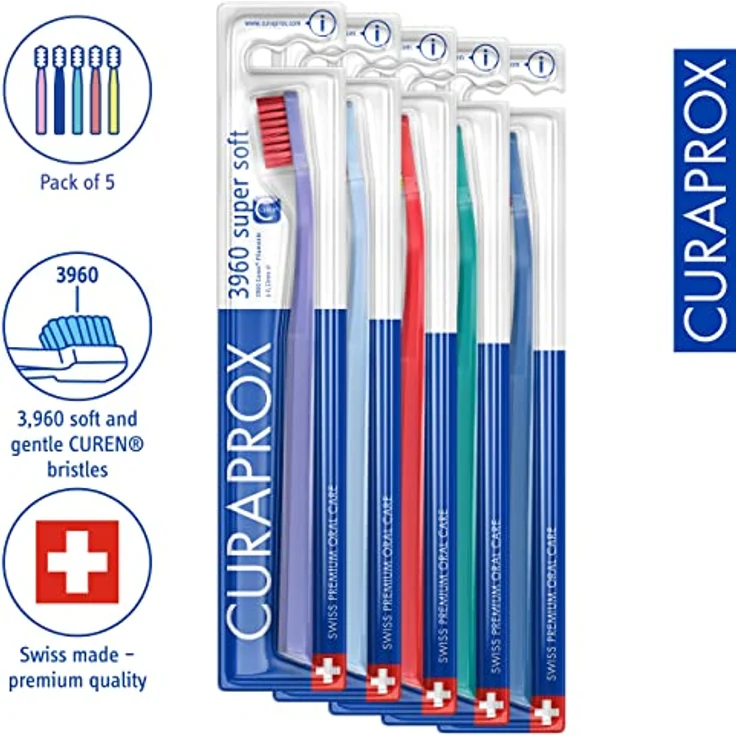 Curaprox CS 3960 Handzahnbürste Super Soft, 1er Pack 1 Stück, farblich sortiert, Farbe nicht wählbar – Bild 2