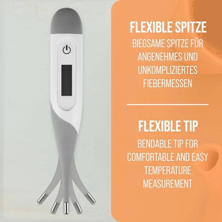 Pulox DT-15 Digitales Fieberthermometer - Flexible Spitze, präzise Messung mit LCD-Display und akustischem Signal, für alle Altersgruppen – Bild 5