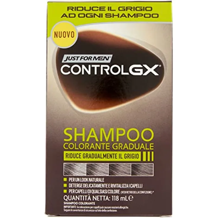 Just For Men - Control GX - Farb-Shampoo reduziert allmählich graues Haar für einen natürlichen Look, 118 ml