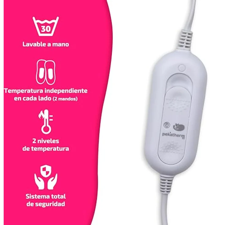 pekatherm up205 Wärmeunterbett, Doppelt, 60 W, Weiß – Bild 4