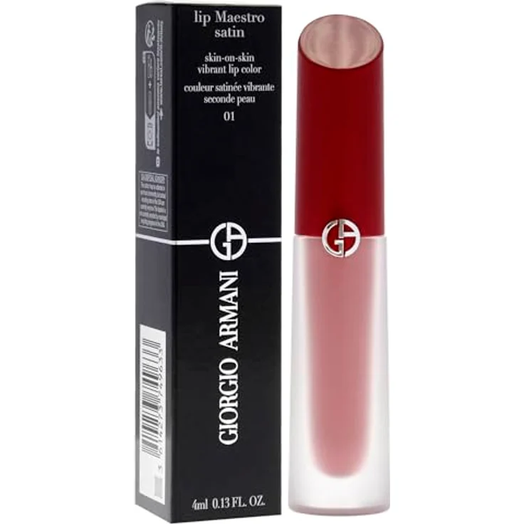 GIORGIO ARMANI Lip Maestro Satin Nr.01 Summer Adventure, 4 ml - Langanhaltender flüssiger Lippenstift – Bild 3