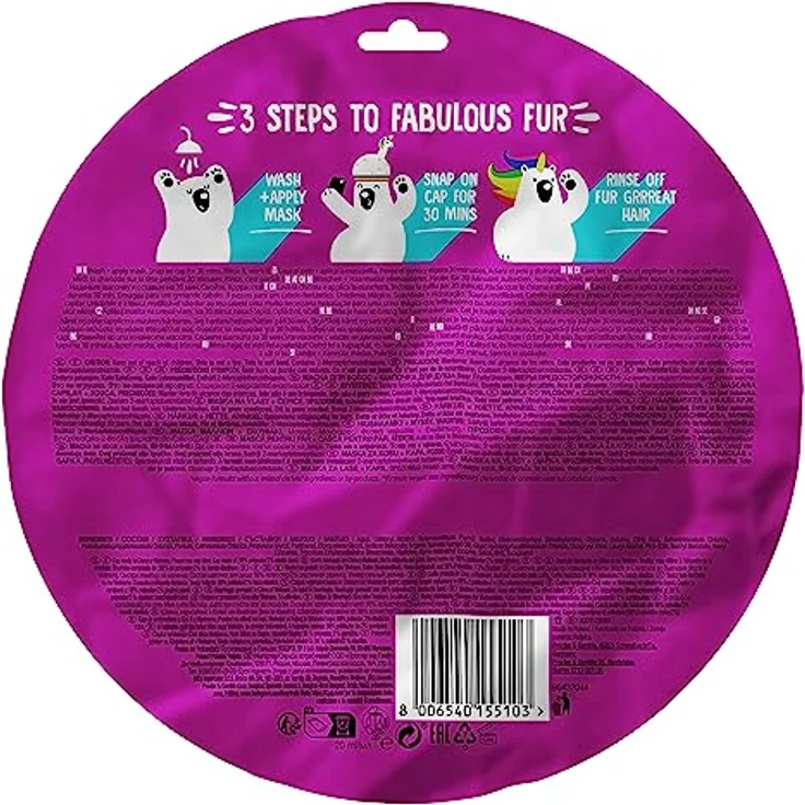 Bear Fruits Magische Feuchtigkeits-Haarmaske 20 ml + Unicorn-Haube – Bild 2