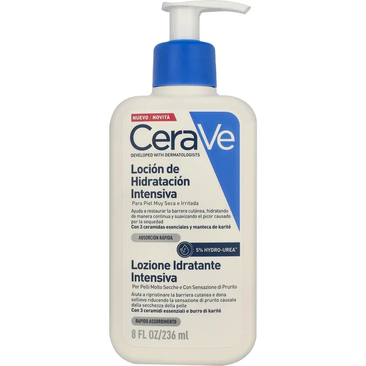 CeraVe Intensive Moisturizing Lotion, 236 ml, feuchtigkeitsspendende Körpercreme mit Ceramiden und Hyaluronsäure, Unisex