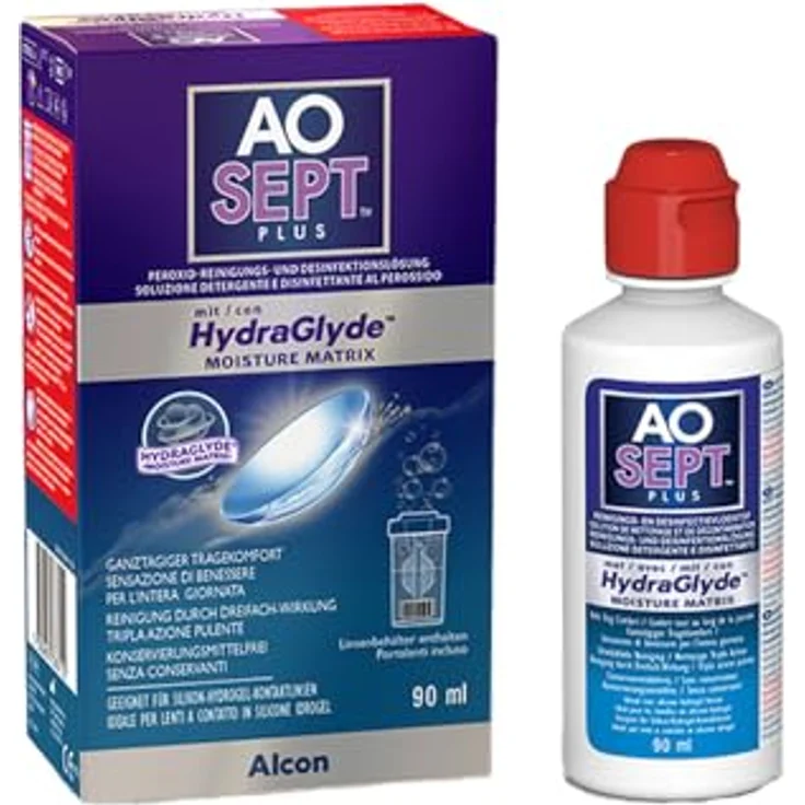 Aosept Plus mit Hydraglyde Pflege-Set, Reiseset, 90 ml (1er Pack) - Preisvergleich – Bild 3