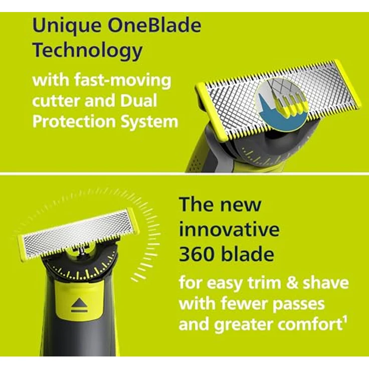 Philips OneBlade 360, Elektrischer Bartschneider mit Präzision Pflege, schwarz – Bild 7