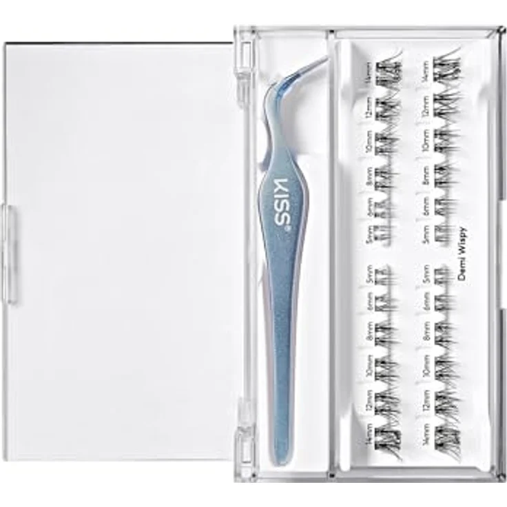 KISS imPRESS LongLasting, selbstklebende Wimpern (Büschel) 01, 20 St., natürlich wirkend und leicht – Bild 10