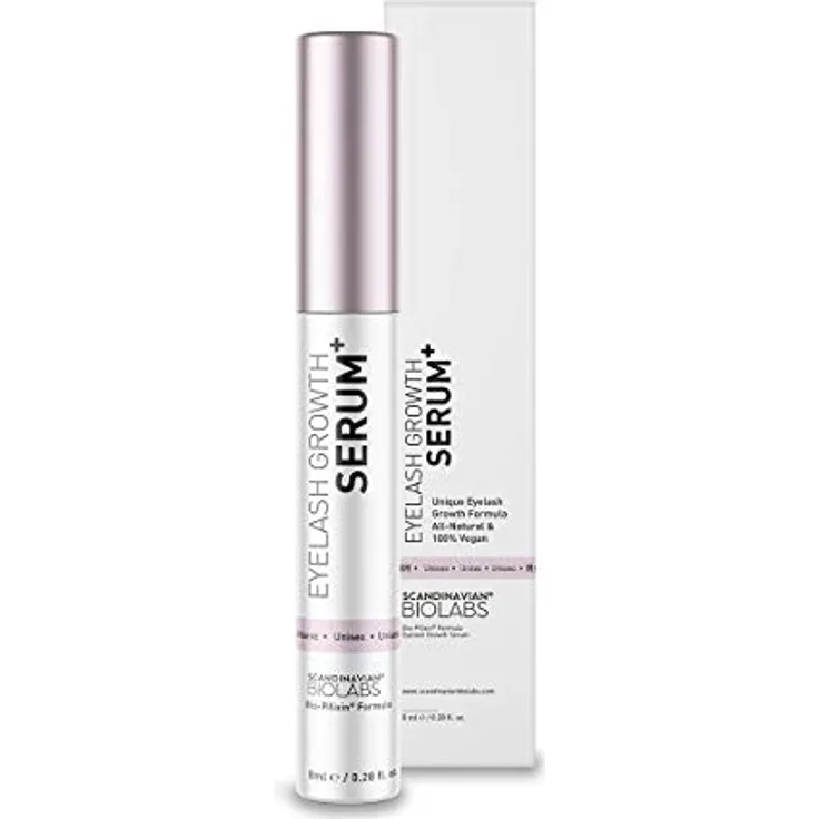 Scandinavian Biolabs Eyelash Growth Serum 6ml Unisex Wimpern-und Augenbrauenserum für verbessertes Wimpernwachstum | Komplett natürlich 100% vegane Formel für dichtere und längere Wimpern