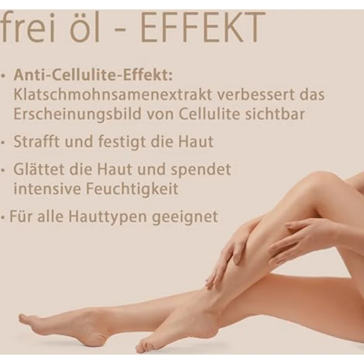 frei öl FigurLotion 150 ml | Straffende Körperlotion mit Anti-Cellulite-Effekt | Glättet & festigt die Haut mit Klatschmohnsamenextrakt & roter Makroalge | Reduziert Cellulite an Bauch, Beine & Po – Bild 5