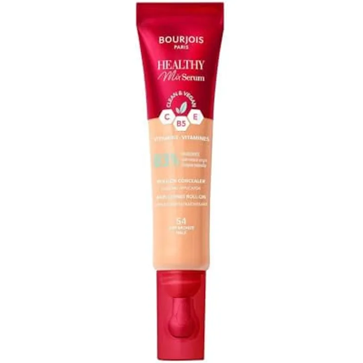 Bourjois Healthy Mix Serum Korrekturflüssigkeit 54 Sun Bronze, 11 ml - Concealer mit Vitamin C, E und B5, vegan, 80% natürliche Inhaltsstoffe