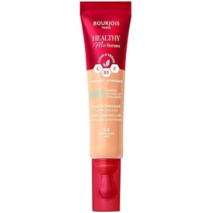 Bourjois Healthy Mix Serum Korrekturflüssigkeit 54 Sun Bronze, 11 ml - Concealer mit Vitamin C, E und B5, vegan, 80% natürliche Inhaltsstoffe