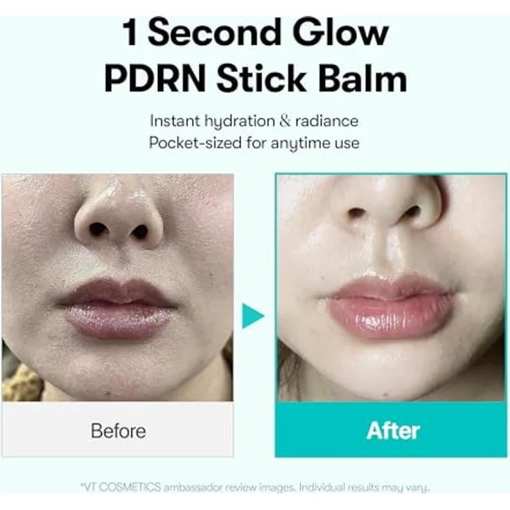 VT COSMETICS PDRN Essence Stick Balm, Multifunktionsgerät für Gesicht und Hals, Anti-Falten-Behandlung, feuchtigkeitsspendend, Glasskin-Effekt, 0,33 oz/9,5 g – Bild 3