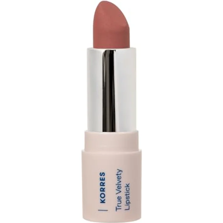KORRES True Velvety Lipstick Nude Pink 13, nudefarbener Lippenstift mit intensiver Farbe, cremiger Textur und semi-mattem Finish, vegan, 3g – Bild 1