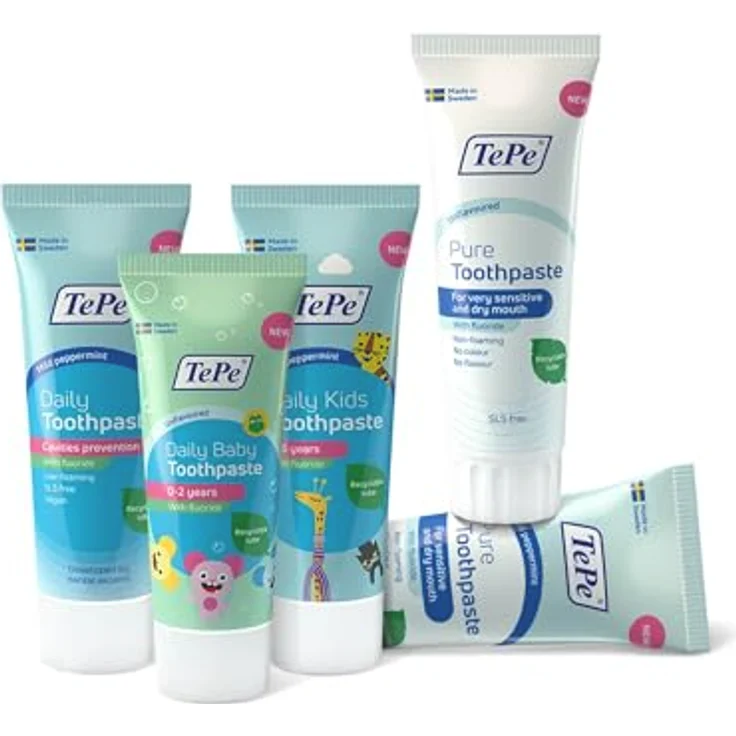 TePe Pure Zahnpasta, schaumfreie Zahnpasta ohne Geschmack für empfindliches Zahnfleisch, 75 ml – Bild 5