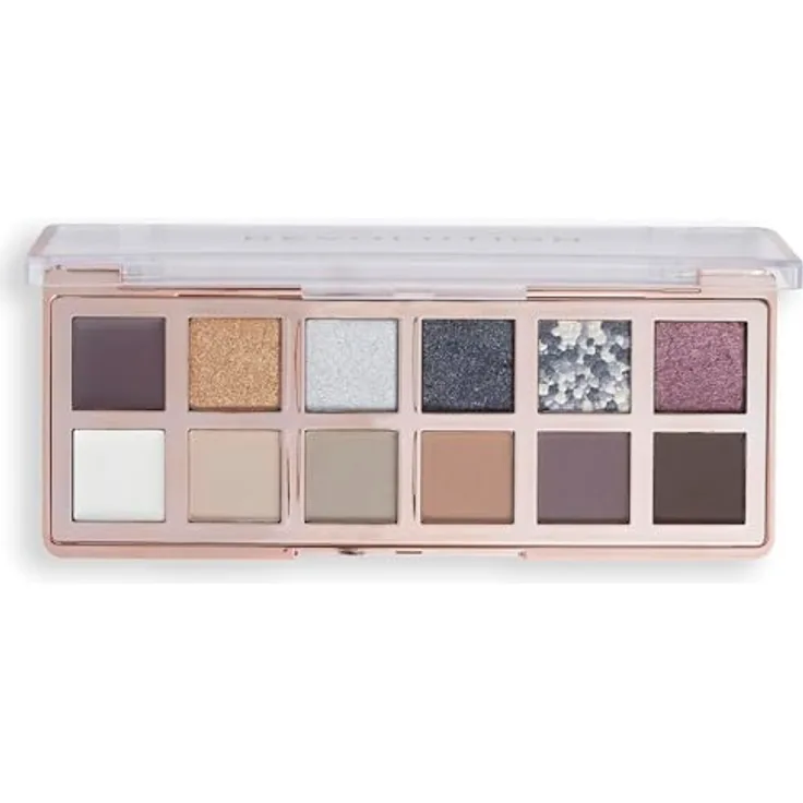 Makeup Revolution The Icon Palette Lidschattenpalette The Smokey Icon Grunge, 12x0.7 g, intensiv pigmentierte Farbtöne mit schimmernd mattem Effekt, vegan