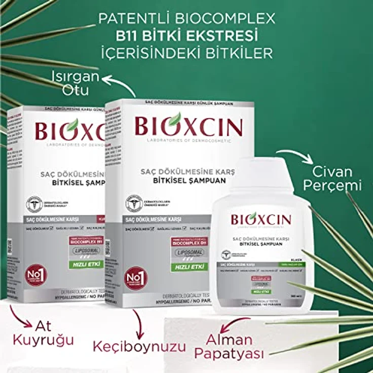 BIOXCIN Shampoo gegen Haarausfall für Fettiges Haar (300 ml) - Pflanzliches Anti-Fett Shampoo mit BIOCOMPLEX B11 & Liposomen – Bild 5