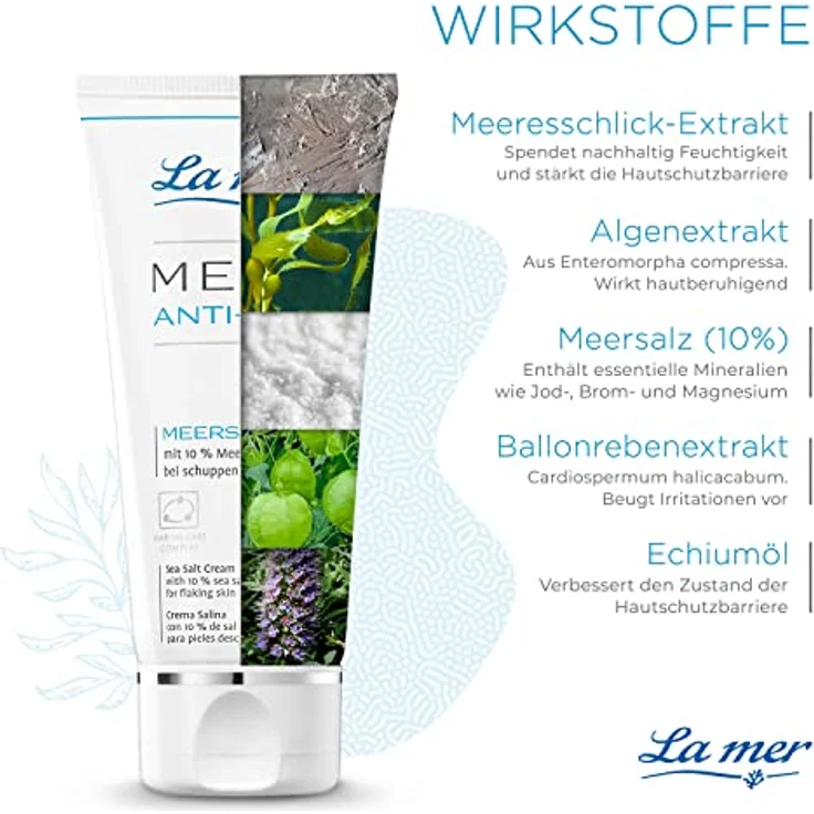 La Mer MED+ Anti-Dry Meersalzcreme - Reichhaltige Pflege für Gesicht und Körper - Pflege bei Psoriasis oder Neurodermitis - Für sehr trockene und strapazierte Haut - 50 ml – Bild 2