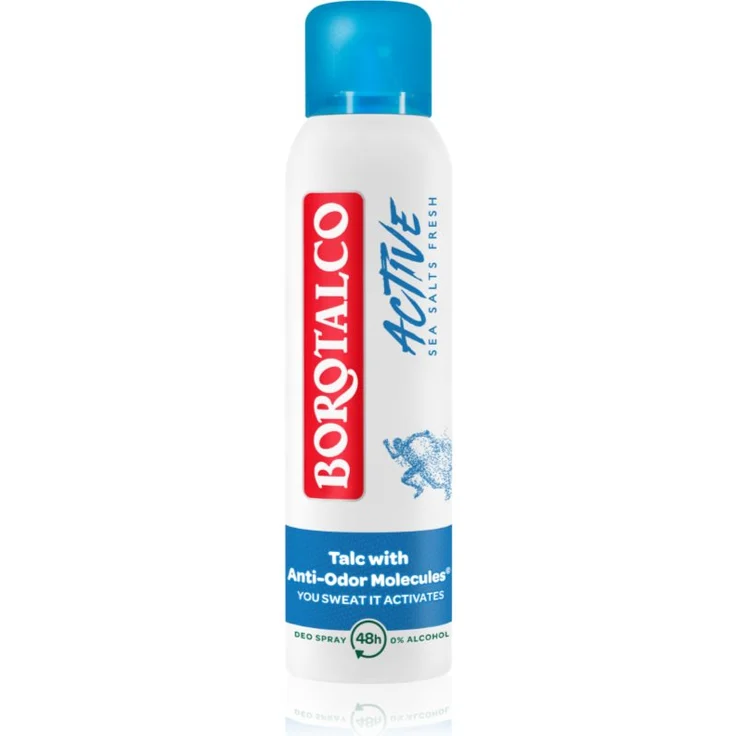 Borotalco Active Sea Salts Deodorant Spray, Antiperspirant mit 48-Stunden Wirkung, 150 ml, alkoholfrei