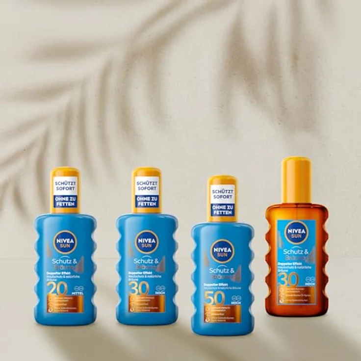Nivea SUN Schutz & Bräune Spray LSF 50, 200ml, wasserfest, nicht fettend, Pro-Melanin-Extrakt – Bild 9