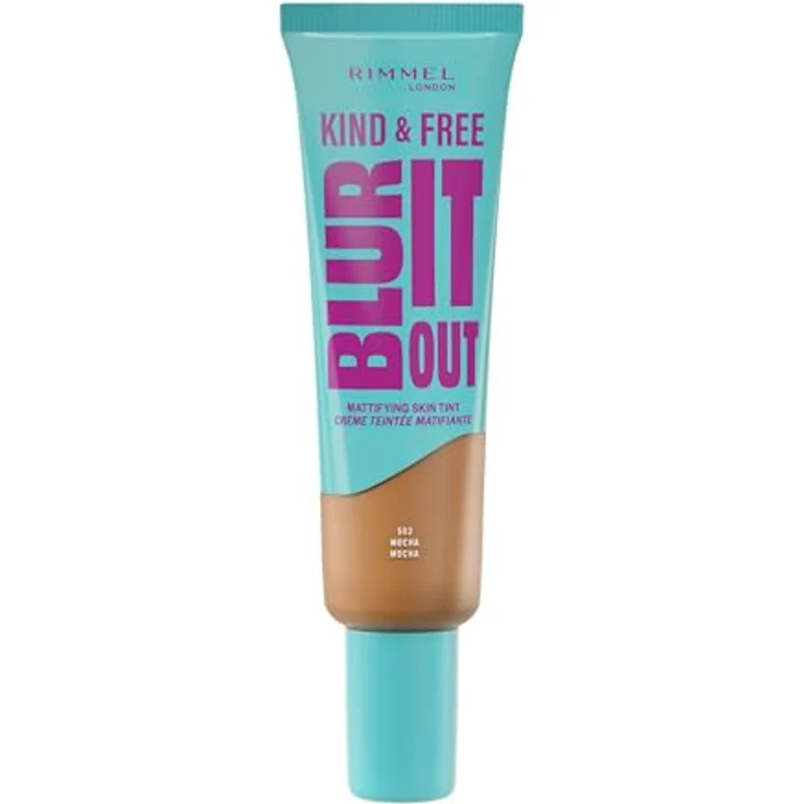 Rimmel Kind & Free Blur It Out, Mattierendes Make-up für Mischhaut und fettige Haut, LSF, 30 ml – Bild 1