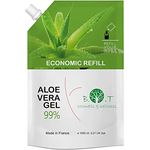 Aloe-Vera-Gel 99% rein. Aloe Vera von den Kanarischen Inseln, Spanien. 100% natürliche Hautpflege (Körper und Gesicht) und Haarpflege. Family Saver-Format 1000 ml
