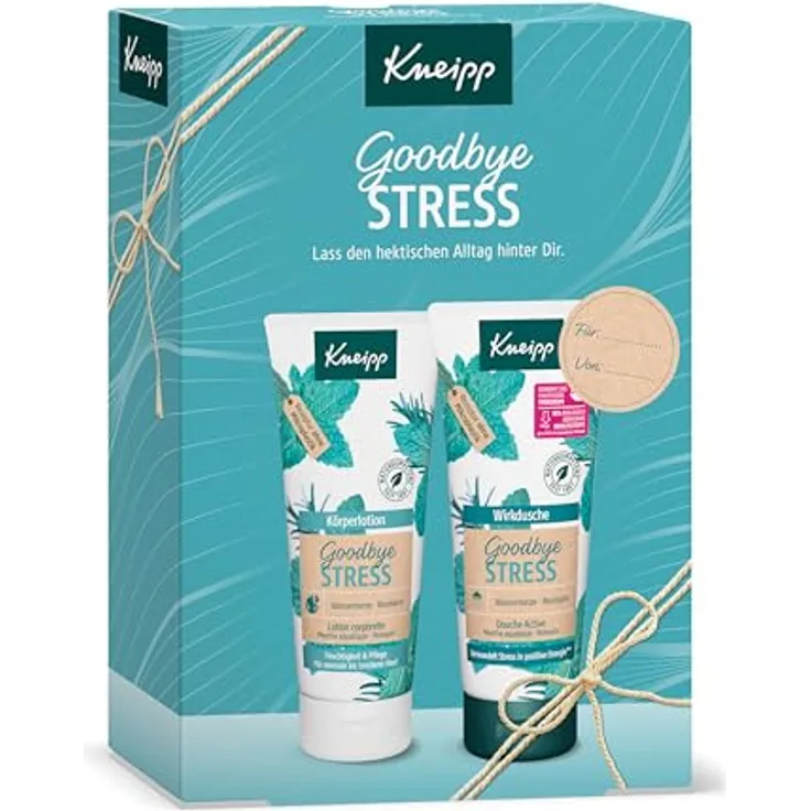 Kneipp Geschenkset Goodbye Stress - Erfrischender Duft mit Rosmarinöl und Wasserminzextrakt - 2 x 200ml