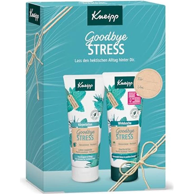 Kneipp Geschenkset Goodbye Stress - Erfrischender Duft mit Rosmarinöl und Wasserminzextrakt - 2 x 200ml – Bild 1