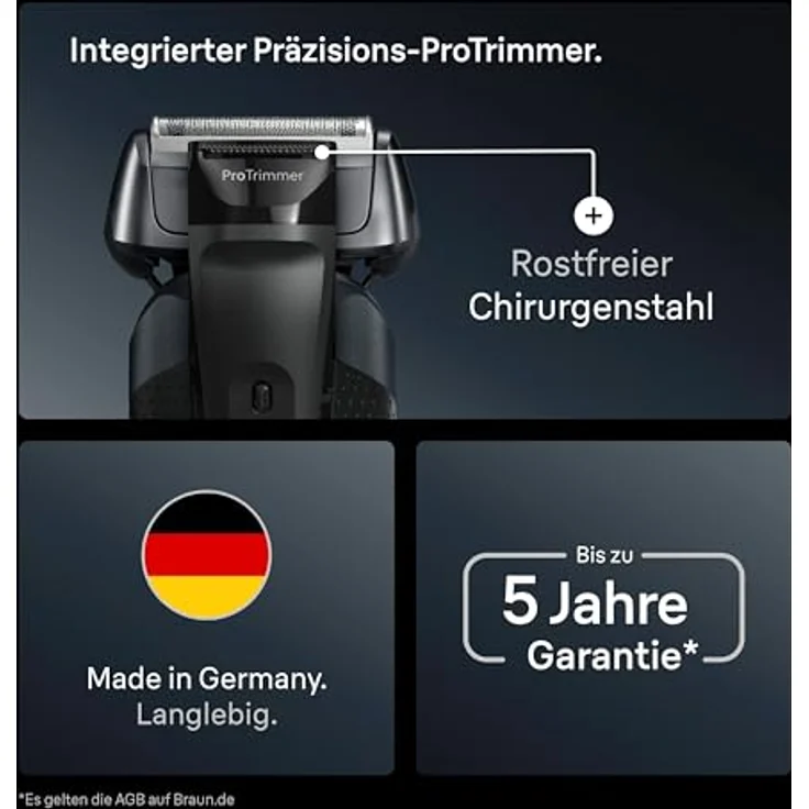 Braun Series 8, Elektrorasierer mit 4+1 Technologie, SensoAdapt-Technologie, 60 Minuten Akkulaufzeit, wasserdicht, inkl. Reiseetui und SmartCare Center – Bild 5