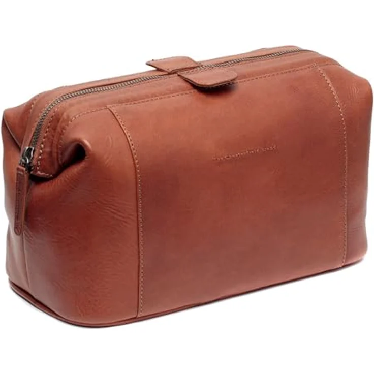 The Chesterfield Brand Biassa Washbag Cognac, Kulturbeutel aus hochwertigem Leder in eleganter Optik – Bild 1